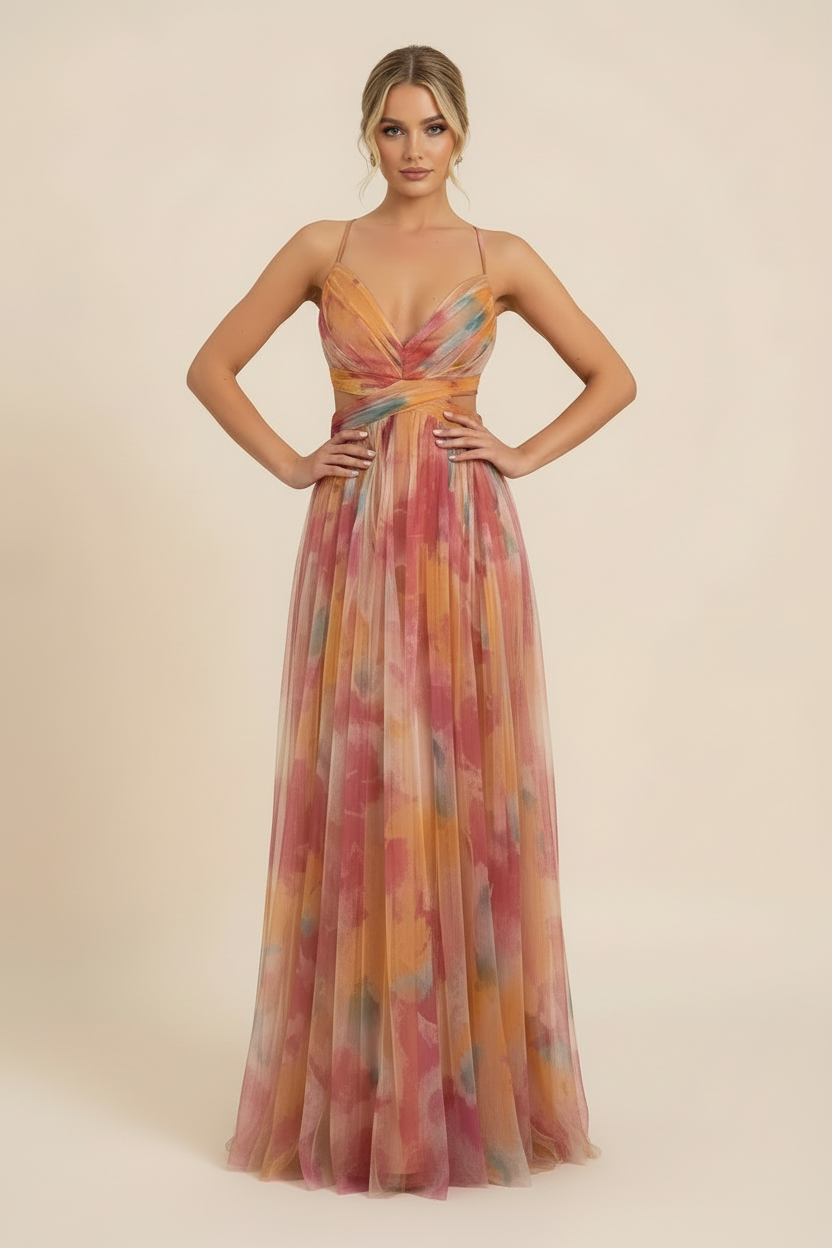 Angela Romantic Sleeveless Maxi Dress