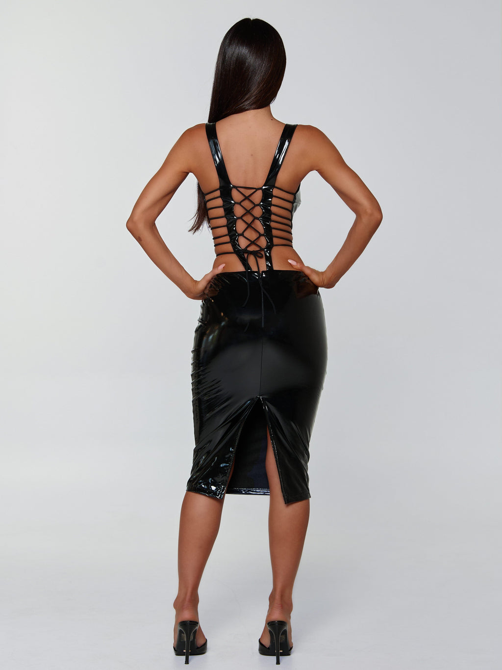 Annalisa Black Midi Dress