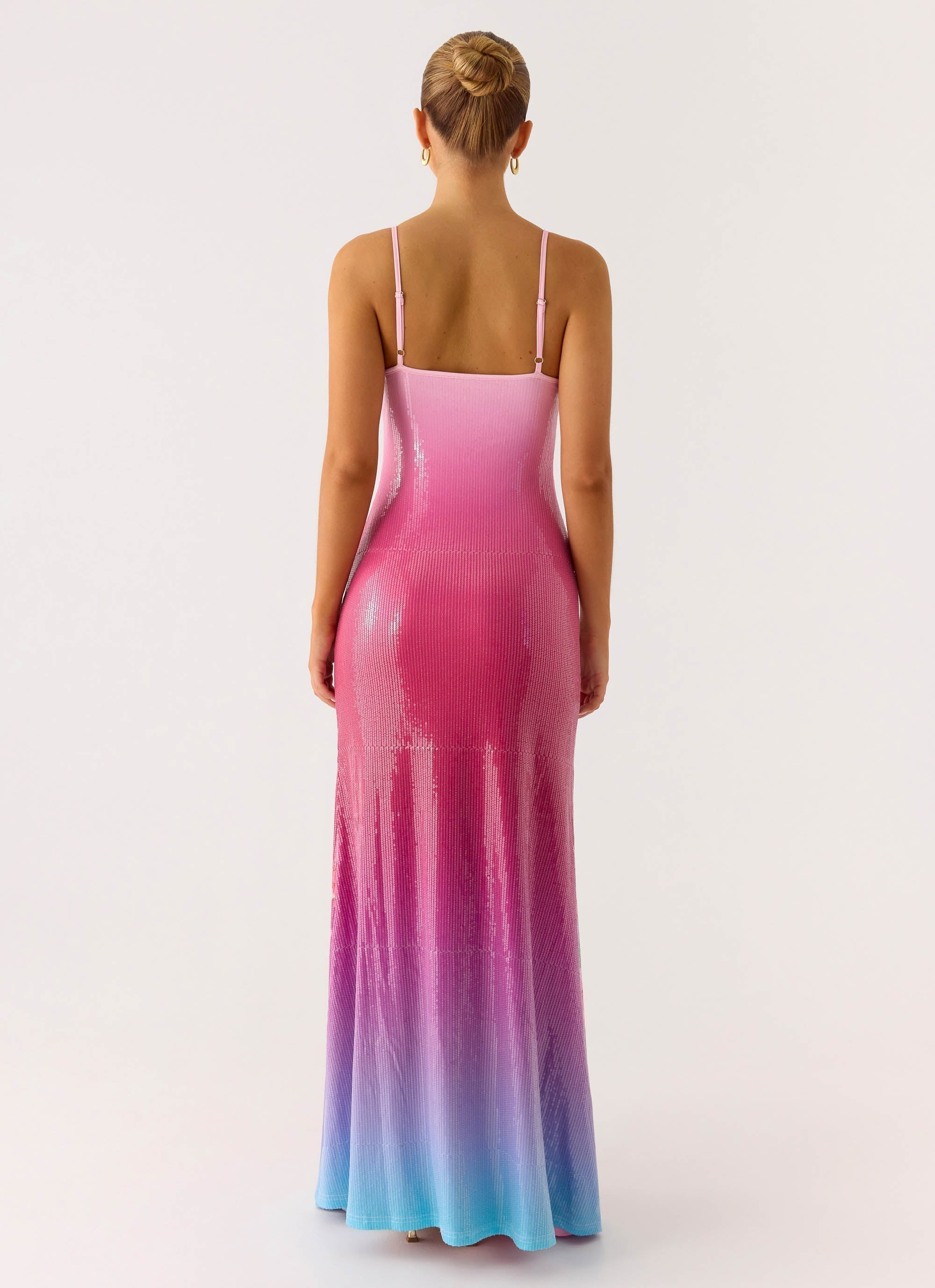 Ariaz Sequin Maxi Dress Pink