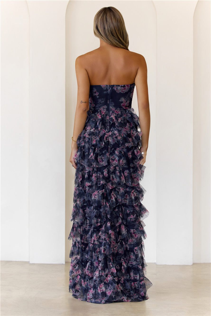 Arlette Tulle Maxi Dress Navy