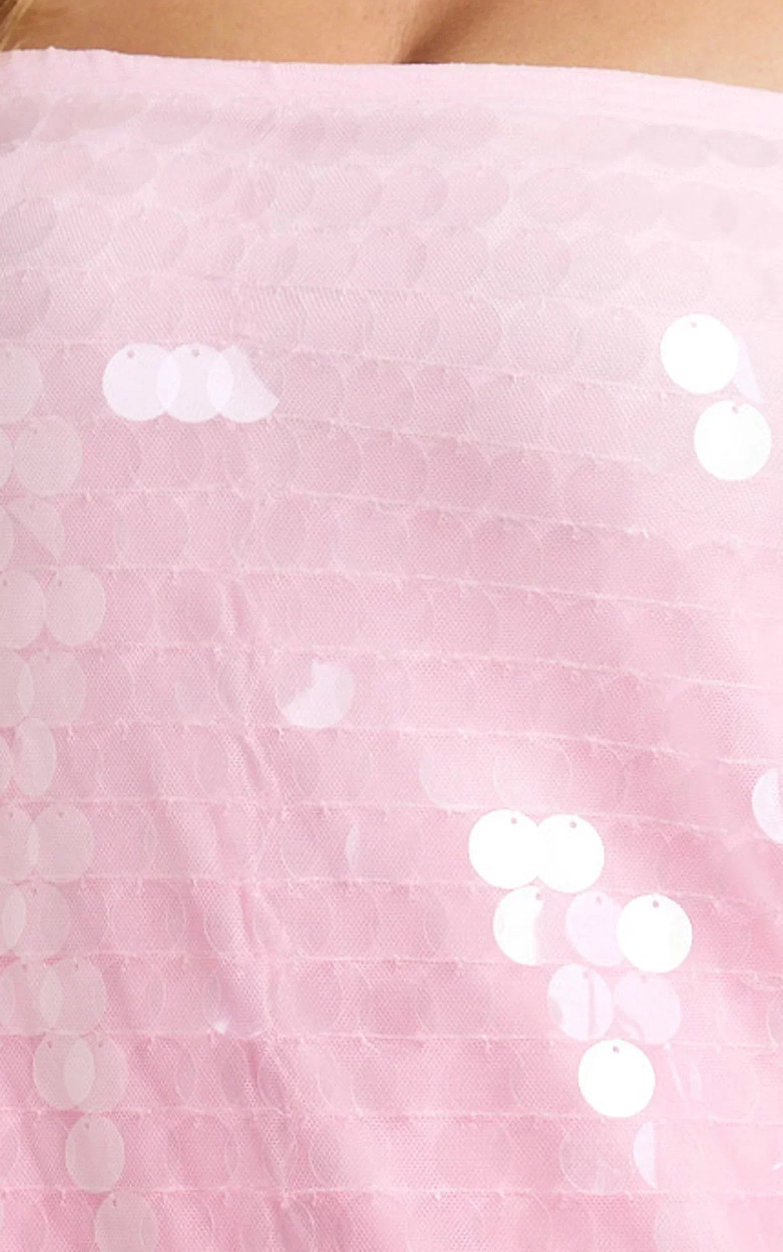 Rose Mini Dress - Ombre Sequin Shift Dress in Pink