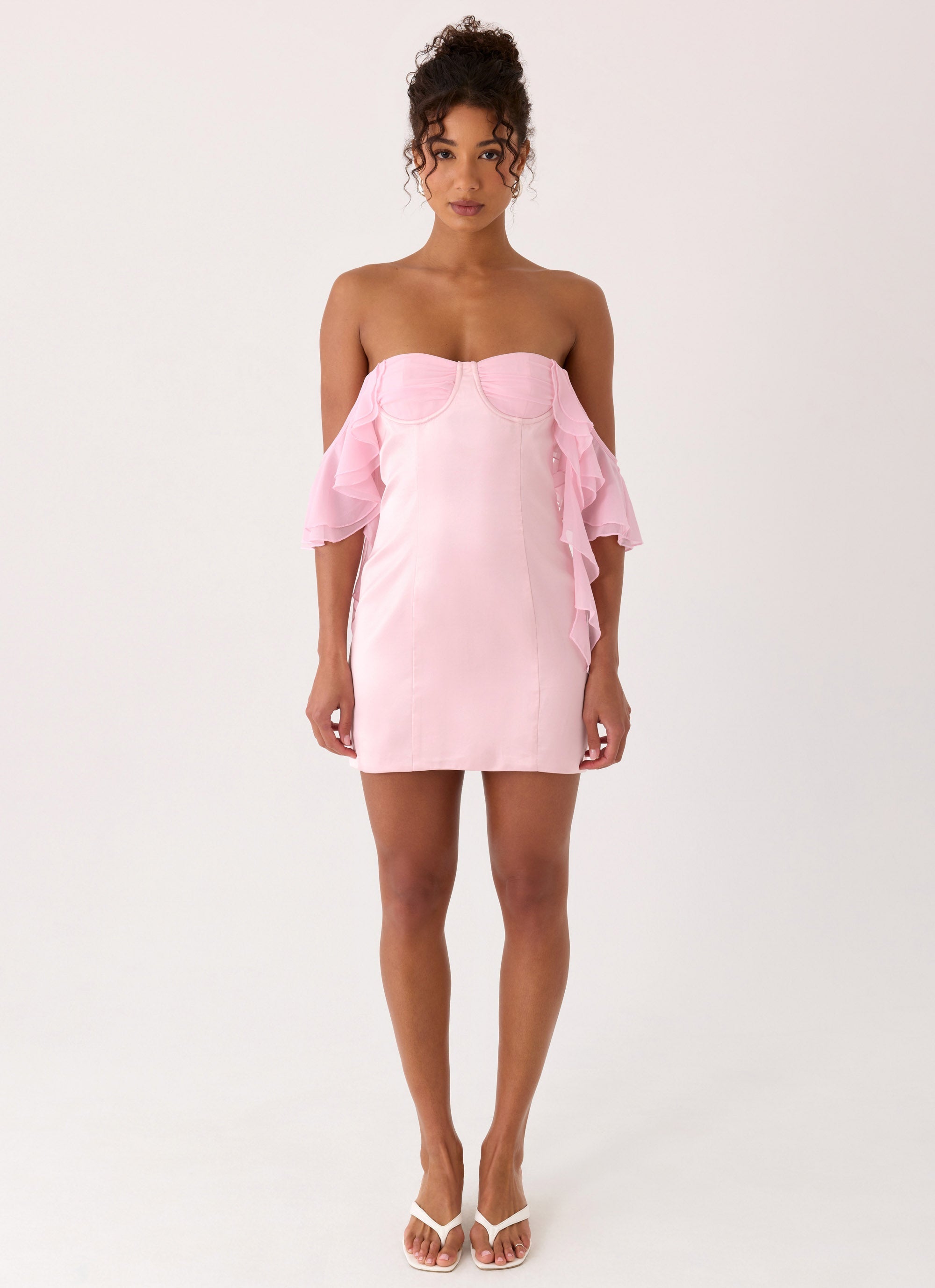 Bex Strapless Mini Dress Pink