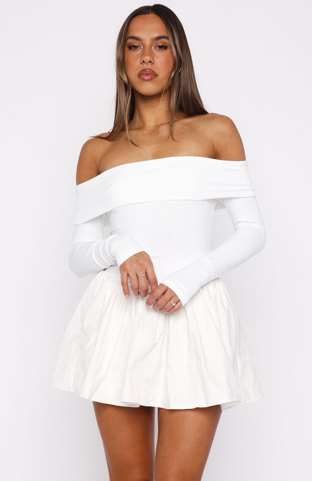 Big Reveal Long Sleeve Mini Dress