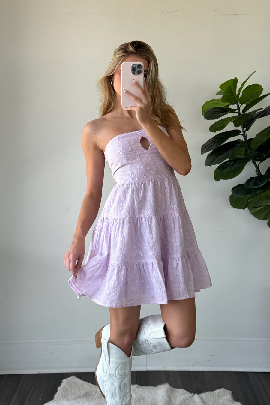 Blythe Embroidered Mini Dress