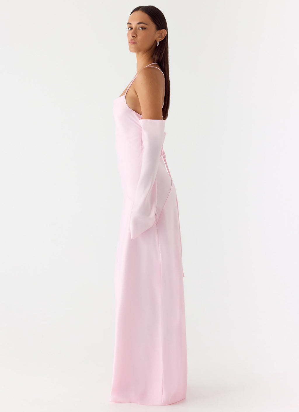 Breathe Me Long Sleeve Maxi Dress Pink