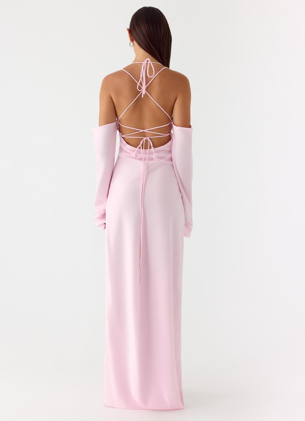 Breathe Me Long Sleeve Maxi Dress Pink