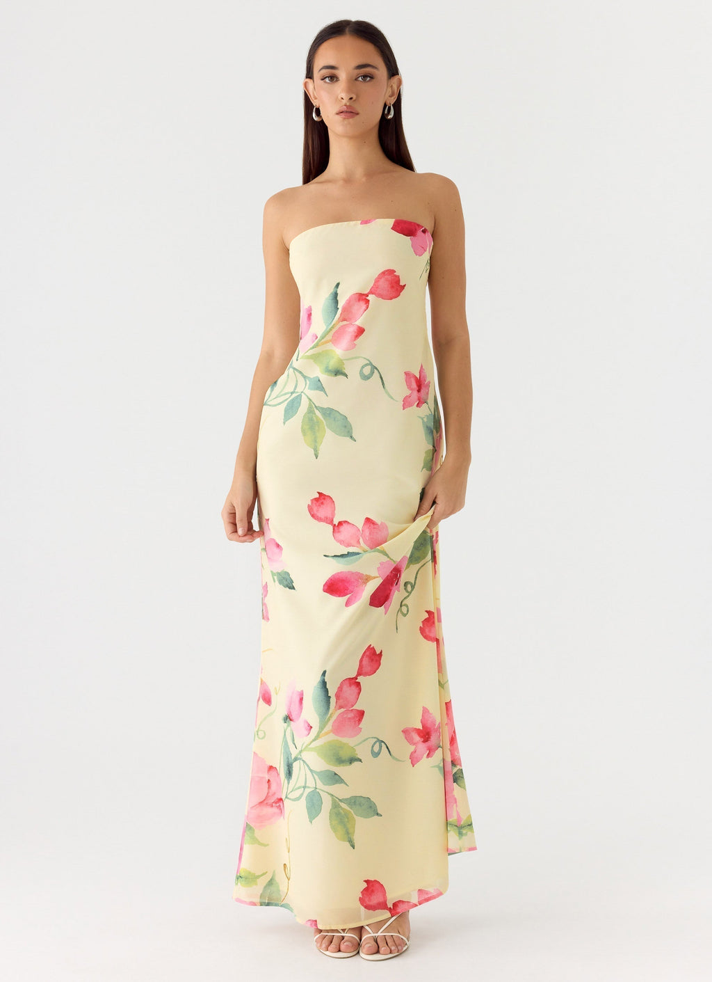 Bronté Strapless Maxi Dress Lemon Soleil