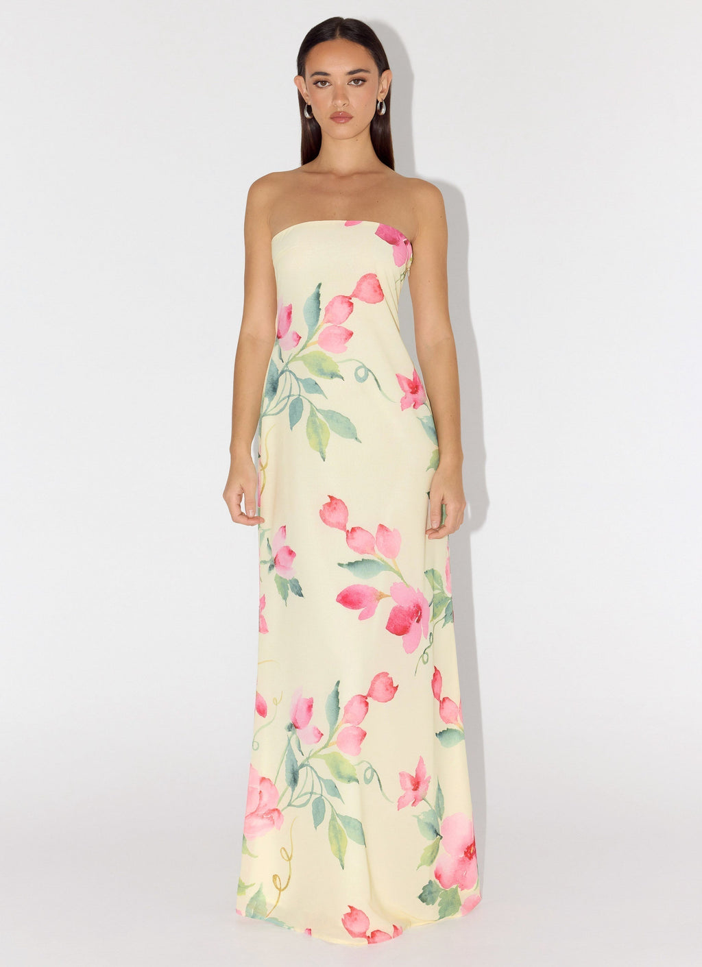 Bronté Strapless Maxi Dress Lemon Soleil