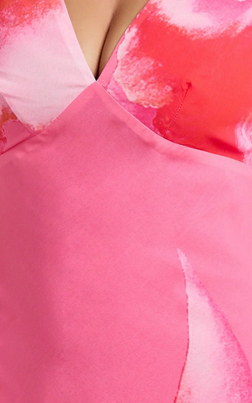 Iris Maxi Dress - Sleeveless V Neckline Dress in Fuschia Floral