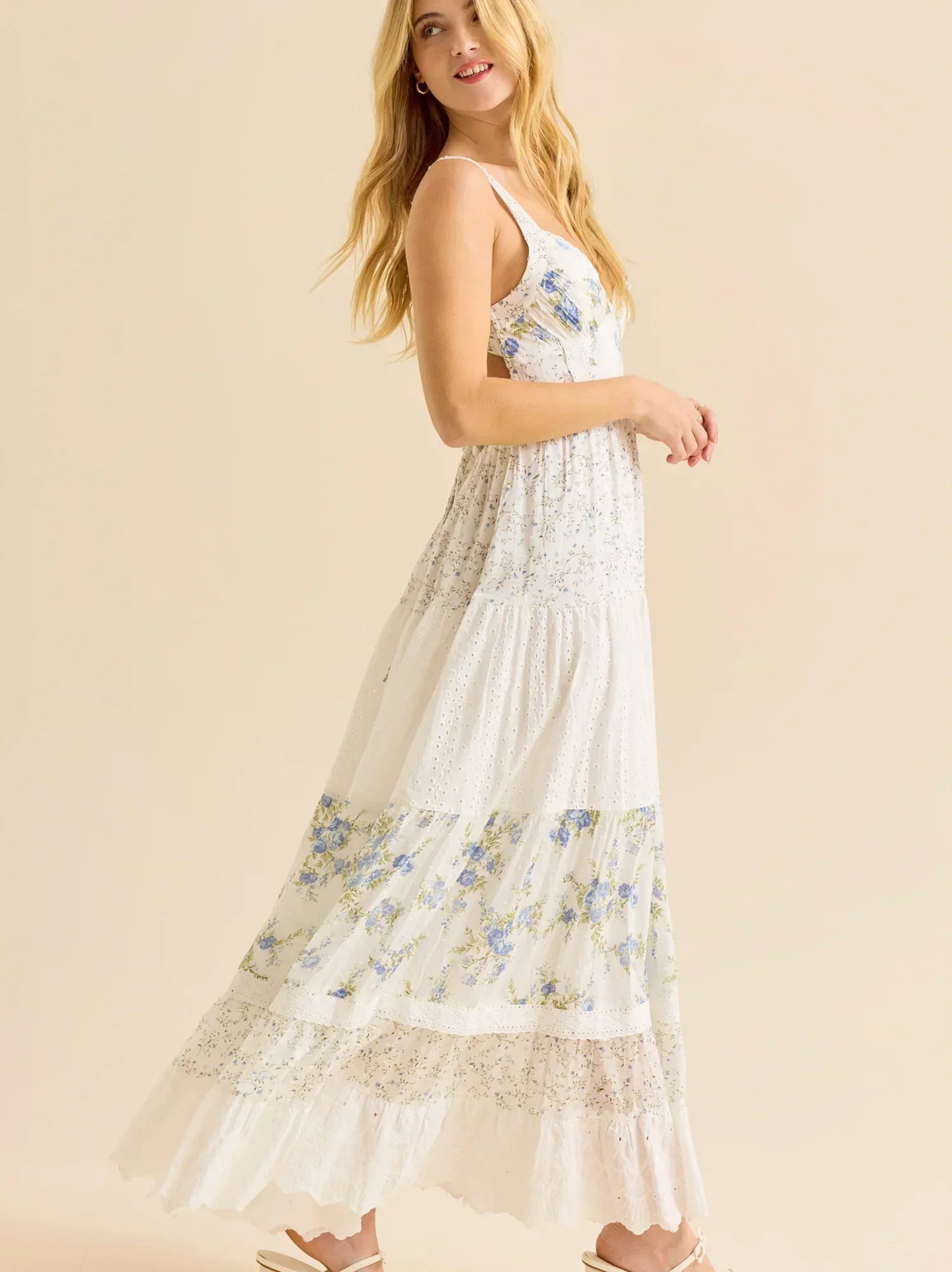 Adalynne Sleeveless Floral Maxi Dress