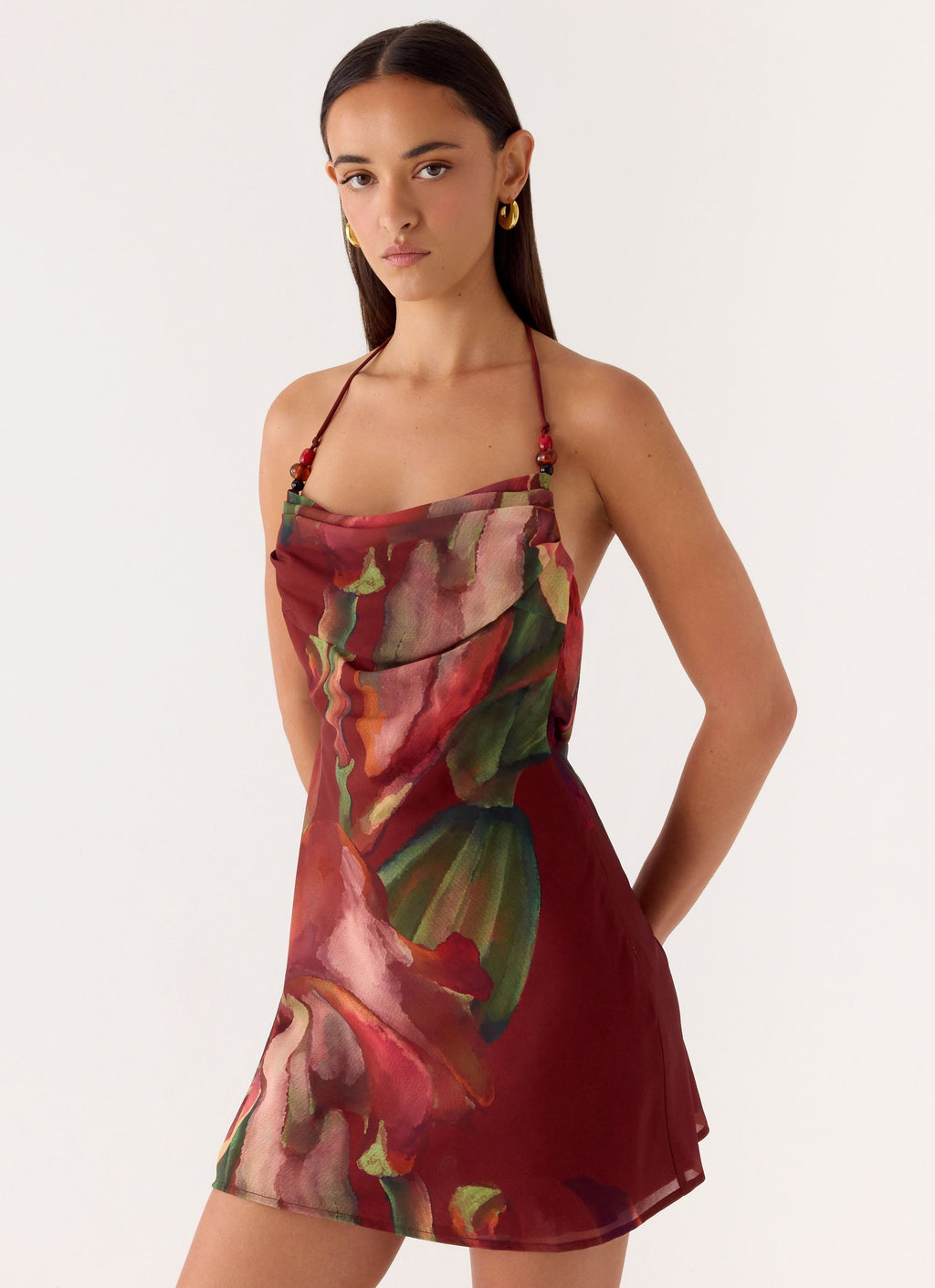 Camilla Cowl Mini Dress Cuba