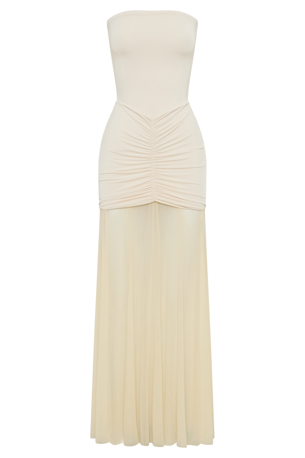 Caspian Off Shoulder Mesh Maxi Dress