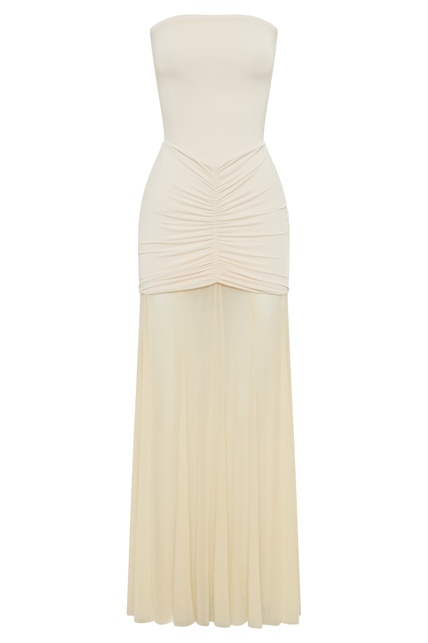 Caspian Off Shoulder Mesh Maxi Dress