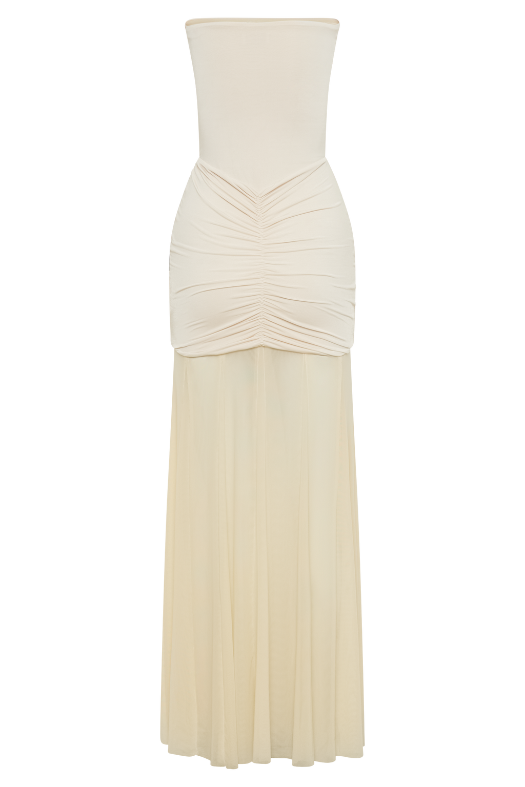 Caspian Off Shoulder Mesh Maxi Dress
