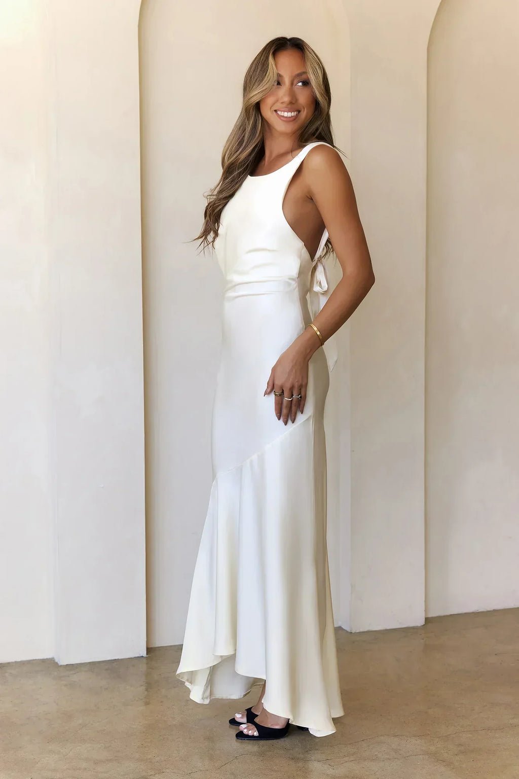 Bespoke Beauty Satin Maxi Dress