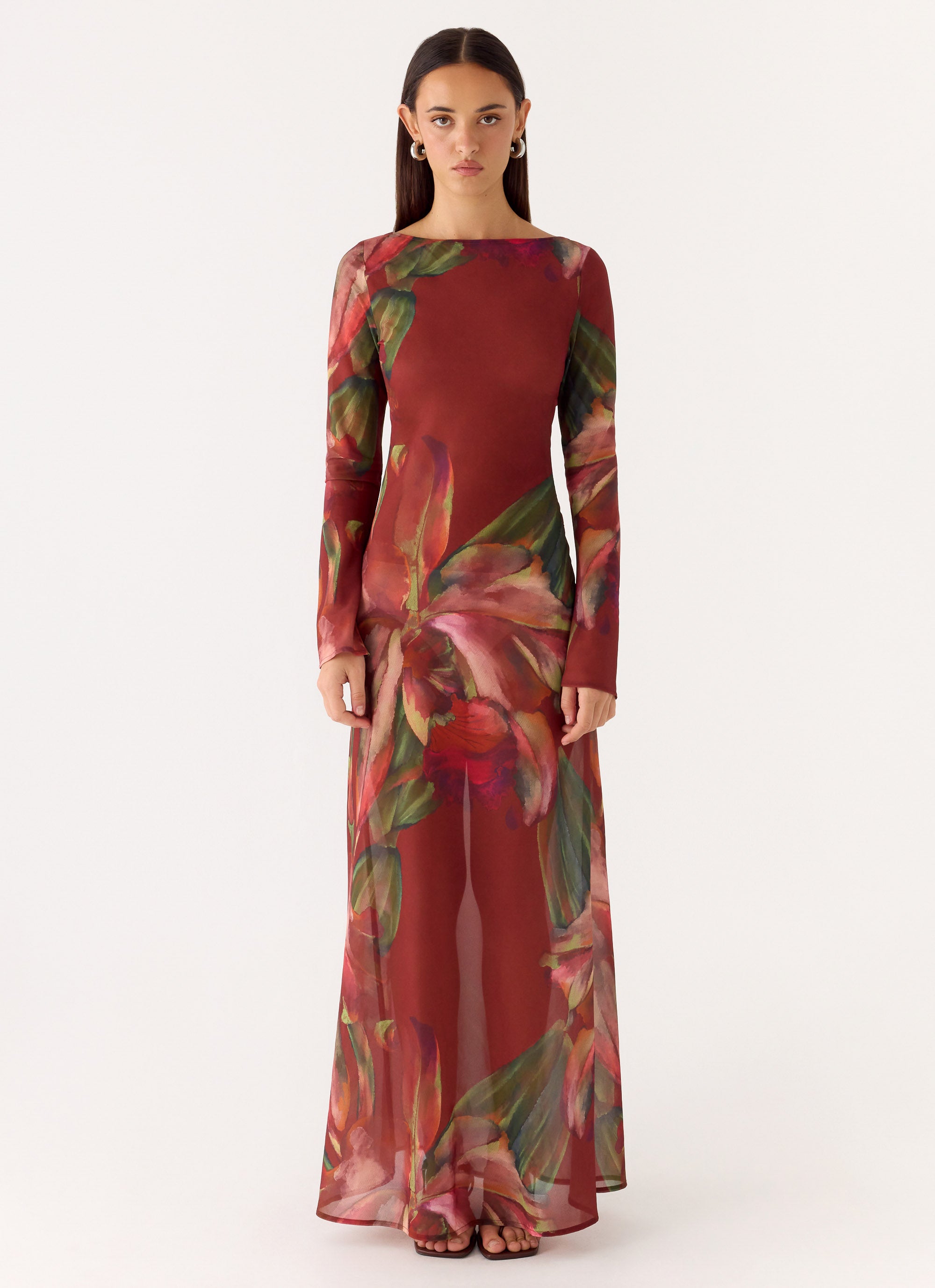 Charmayne Chiffon Maxi Dress Cuba