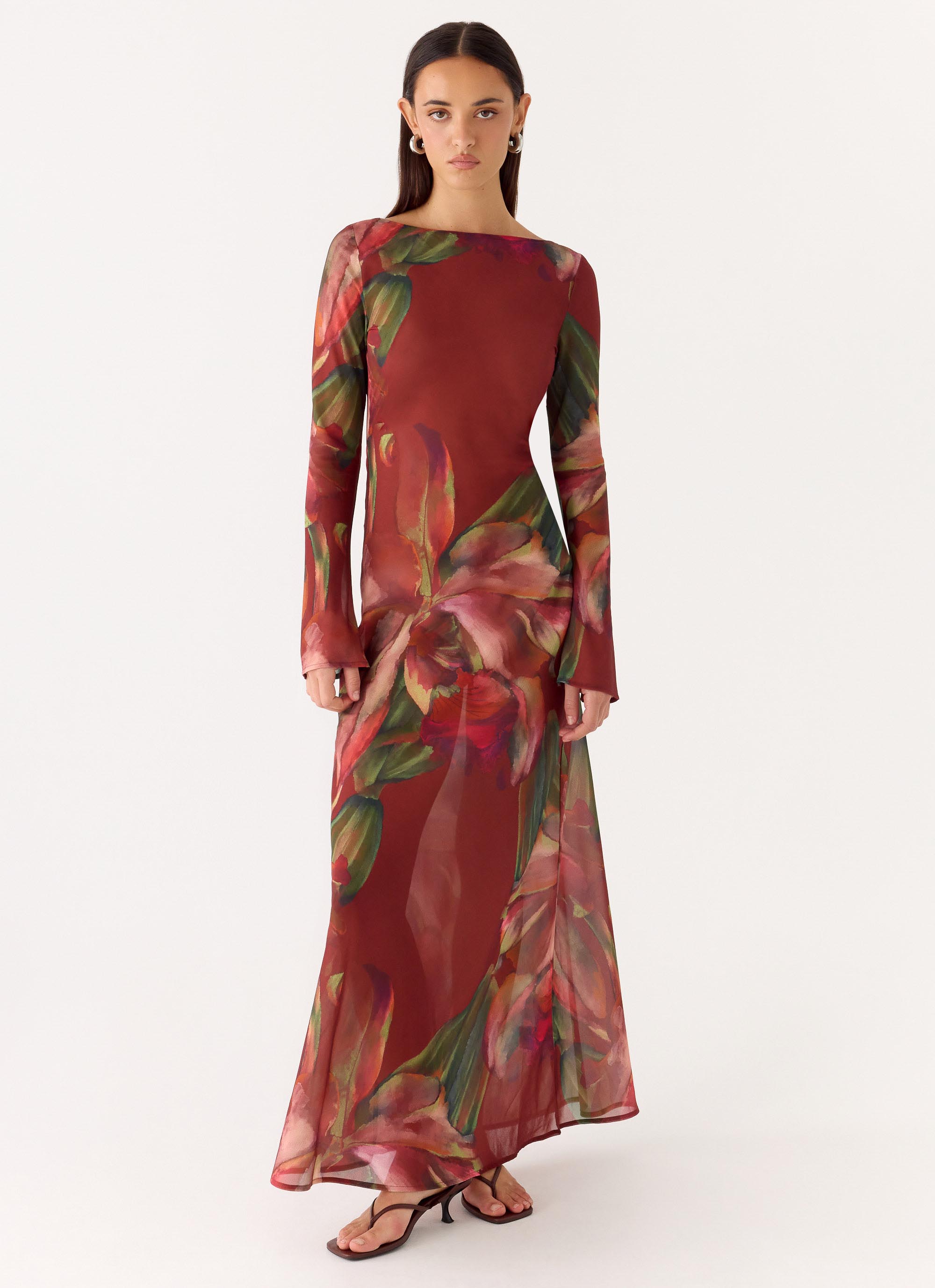 Charmayne Chiffon Maxi Dress Cuba