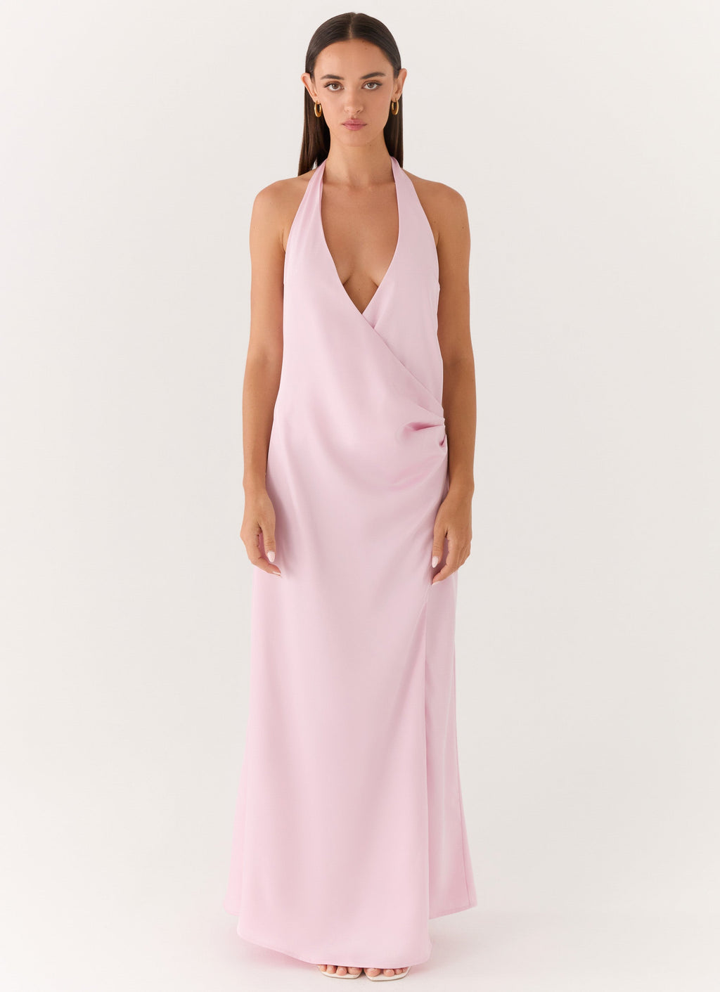 Chellie Wrap Maxi Dress Pink