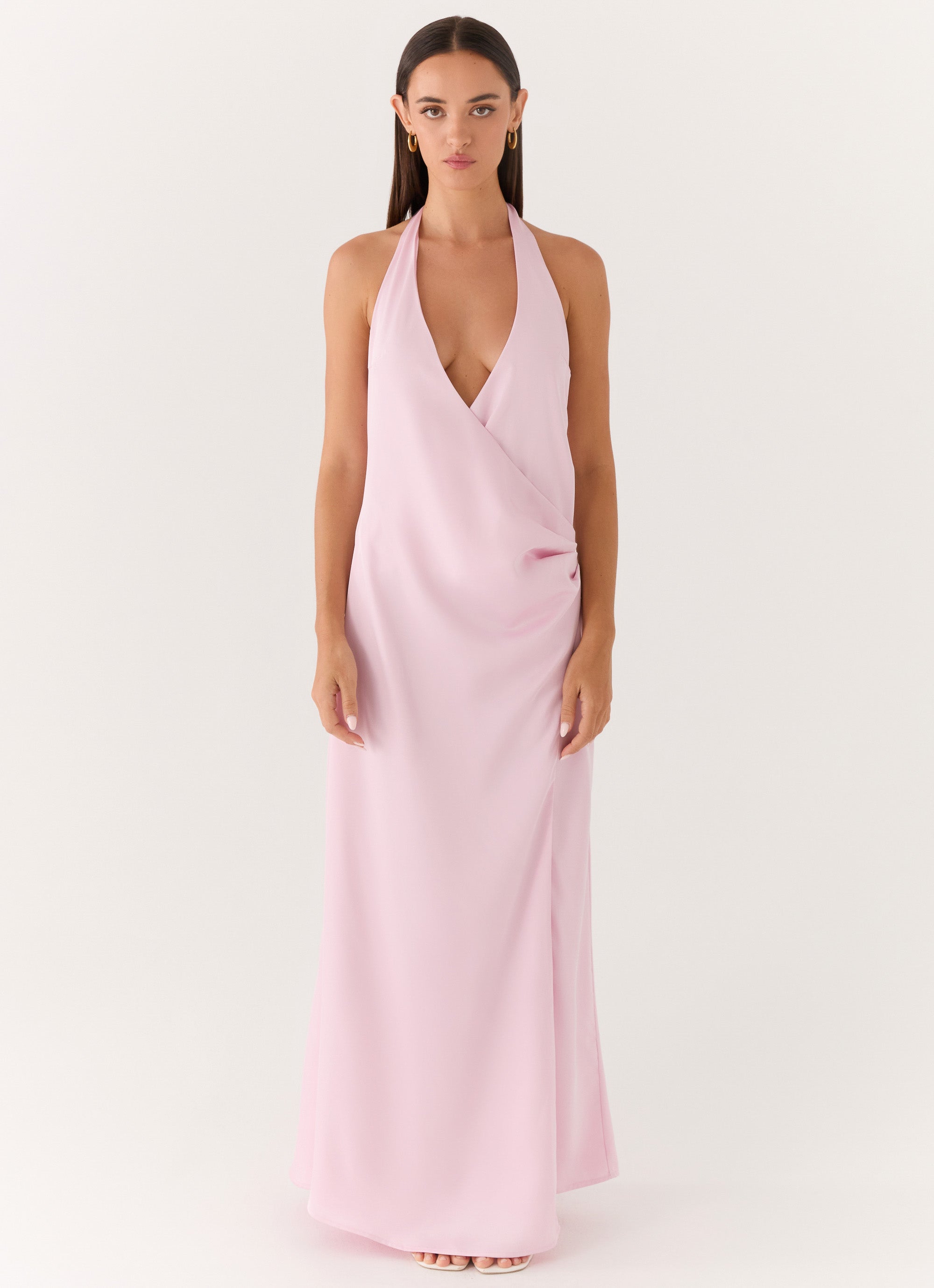 Chellie Wrap Maxi Dress Pink