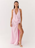 Chellie Wrap Maxi Dress Pink
