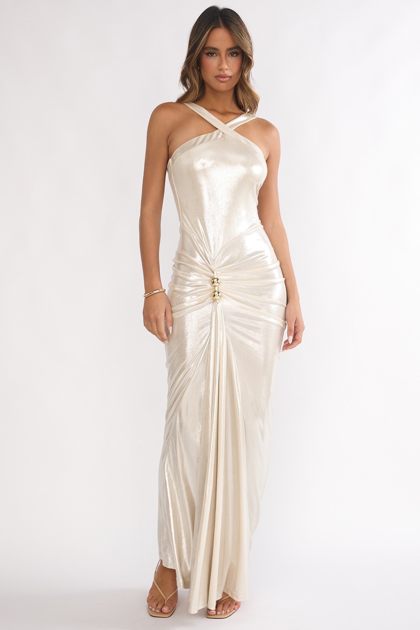 Delaina Maxi Dress Pearl