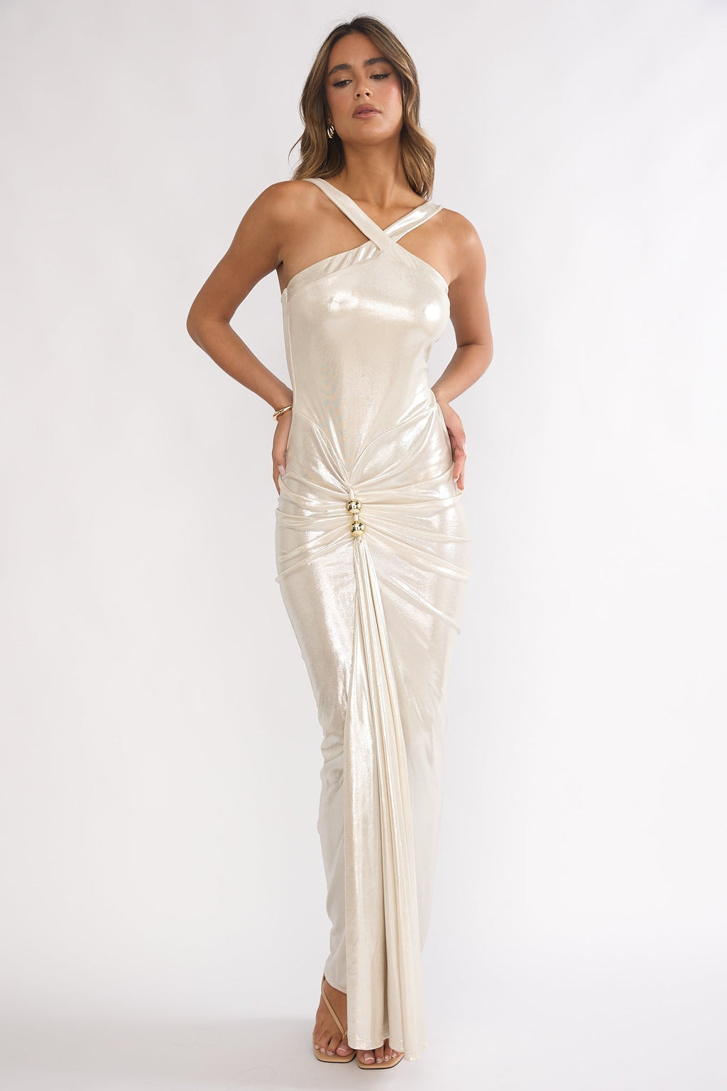 Delaina Maxi Dress Pearl