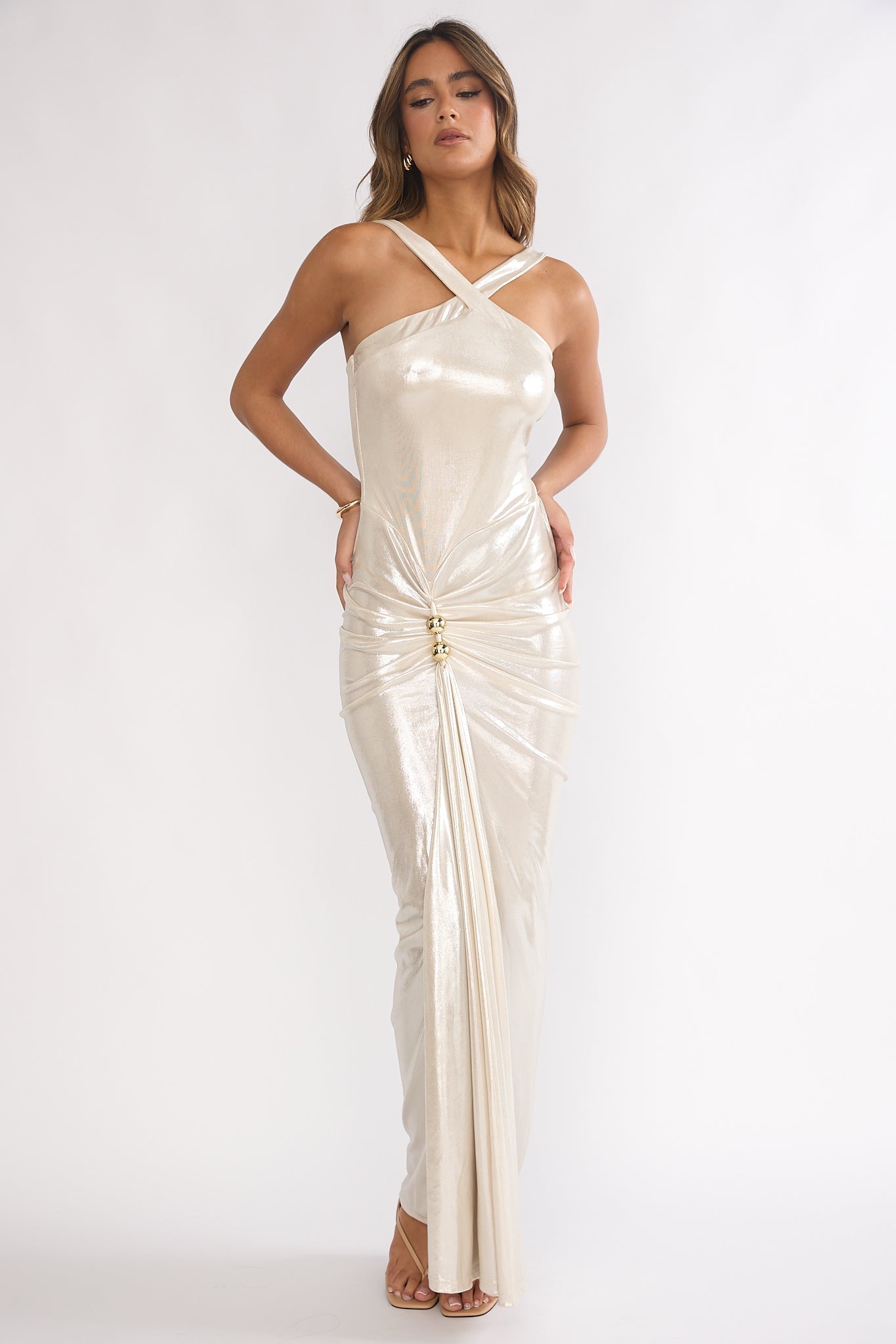 Delaina Maxi Dress Pearl
