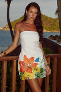 Primrose Mini Dress White Flower