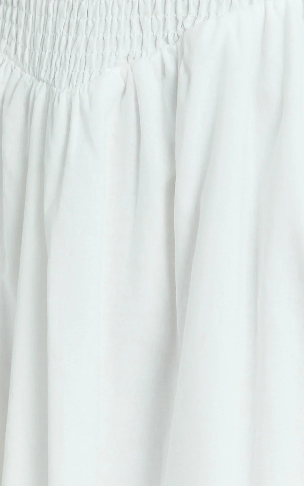 Rammy Maxi Dress - Sleeveless Shirred Dress in White