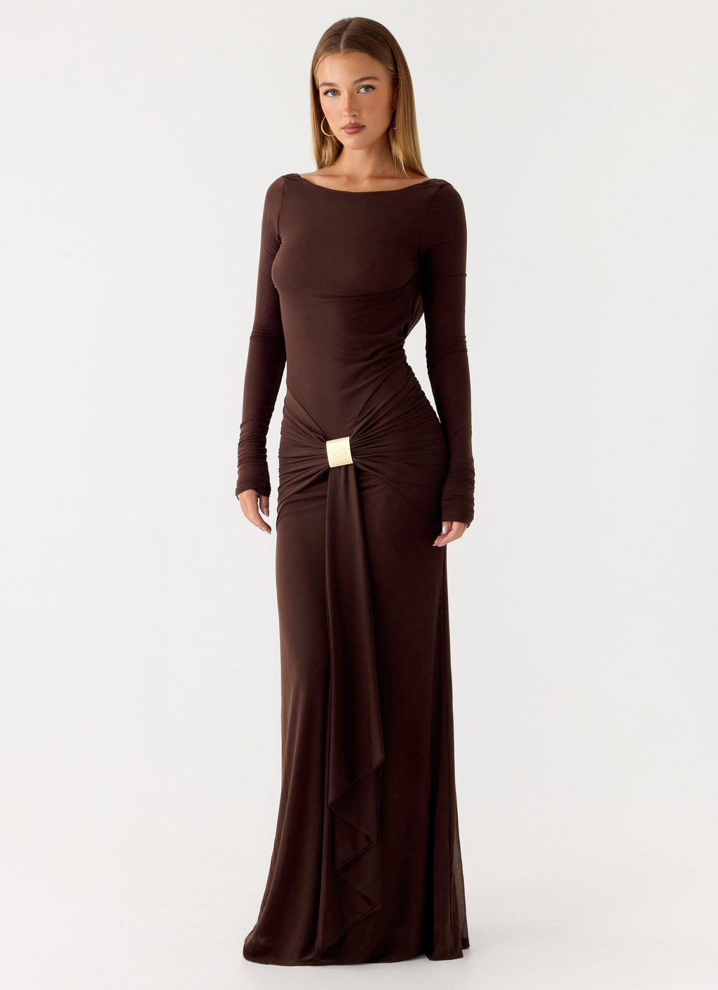 Dray Maxi Dress Chocolate