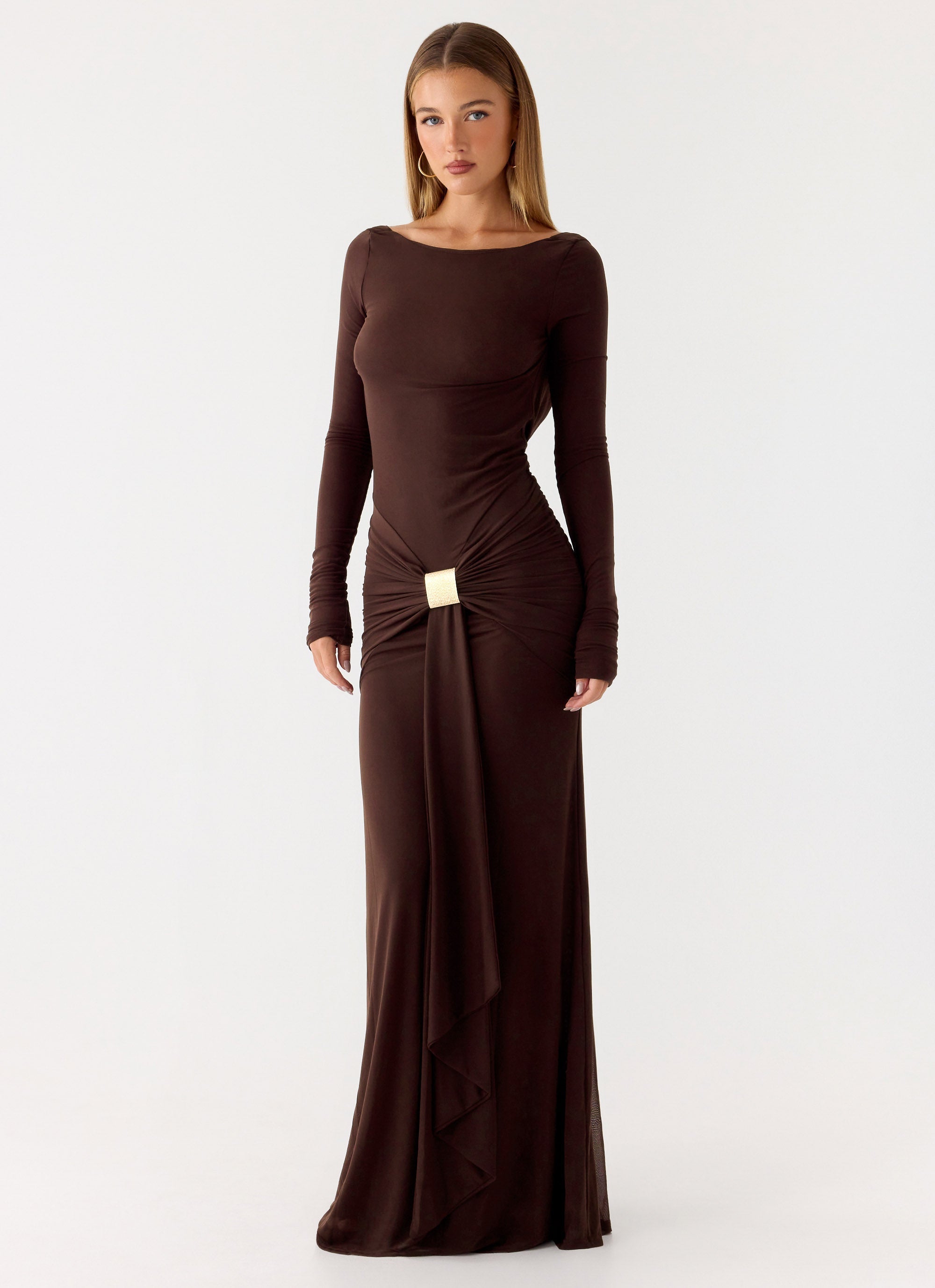 Dray Maxi Dress Chocolate