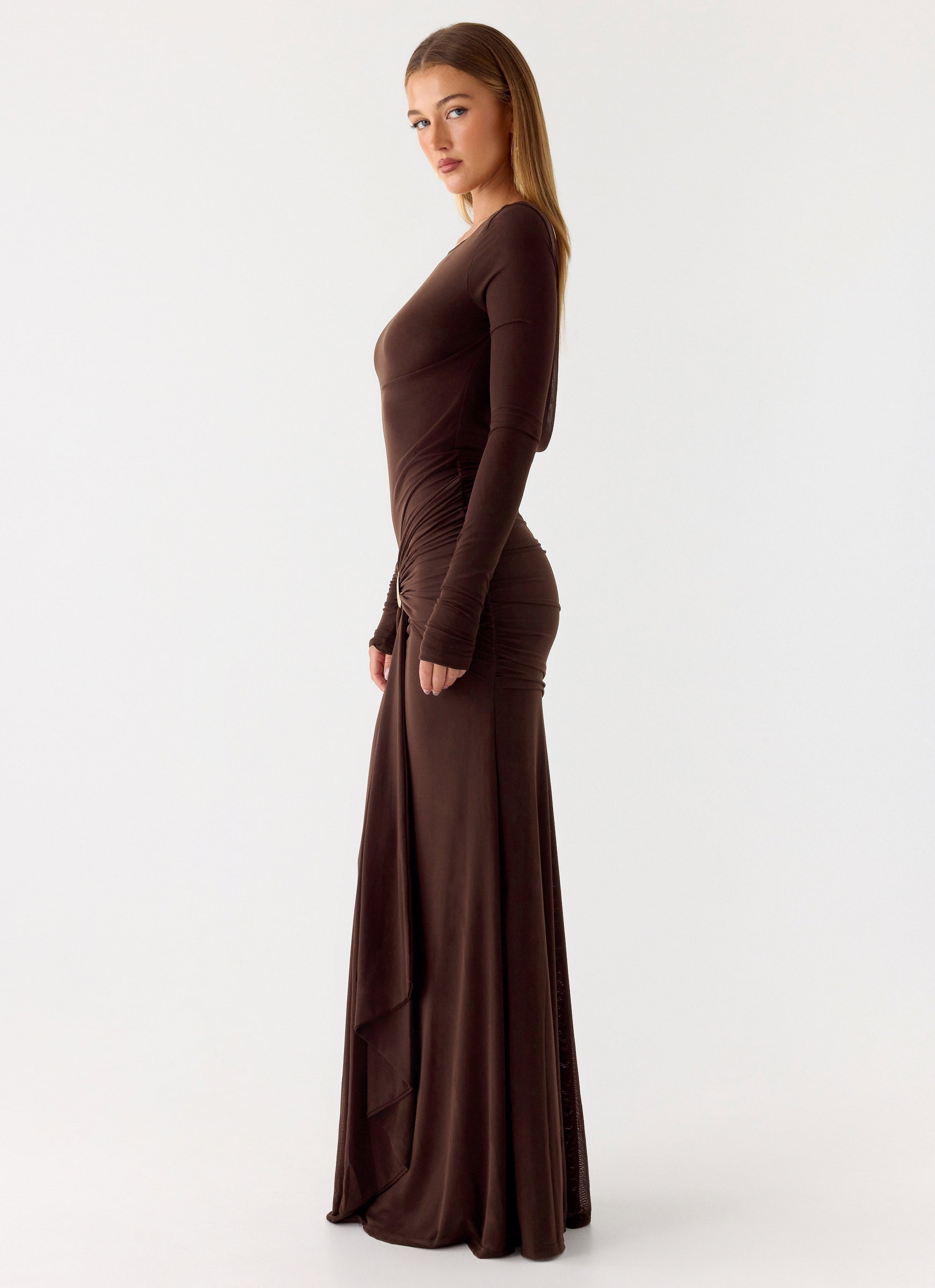Dray Maxi Dress Chocolate