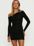 Beller Long Sleeve Mini Dress Black