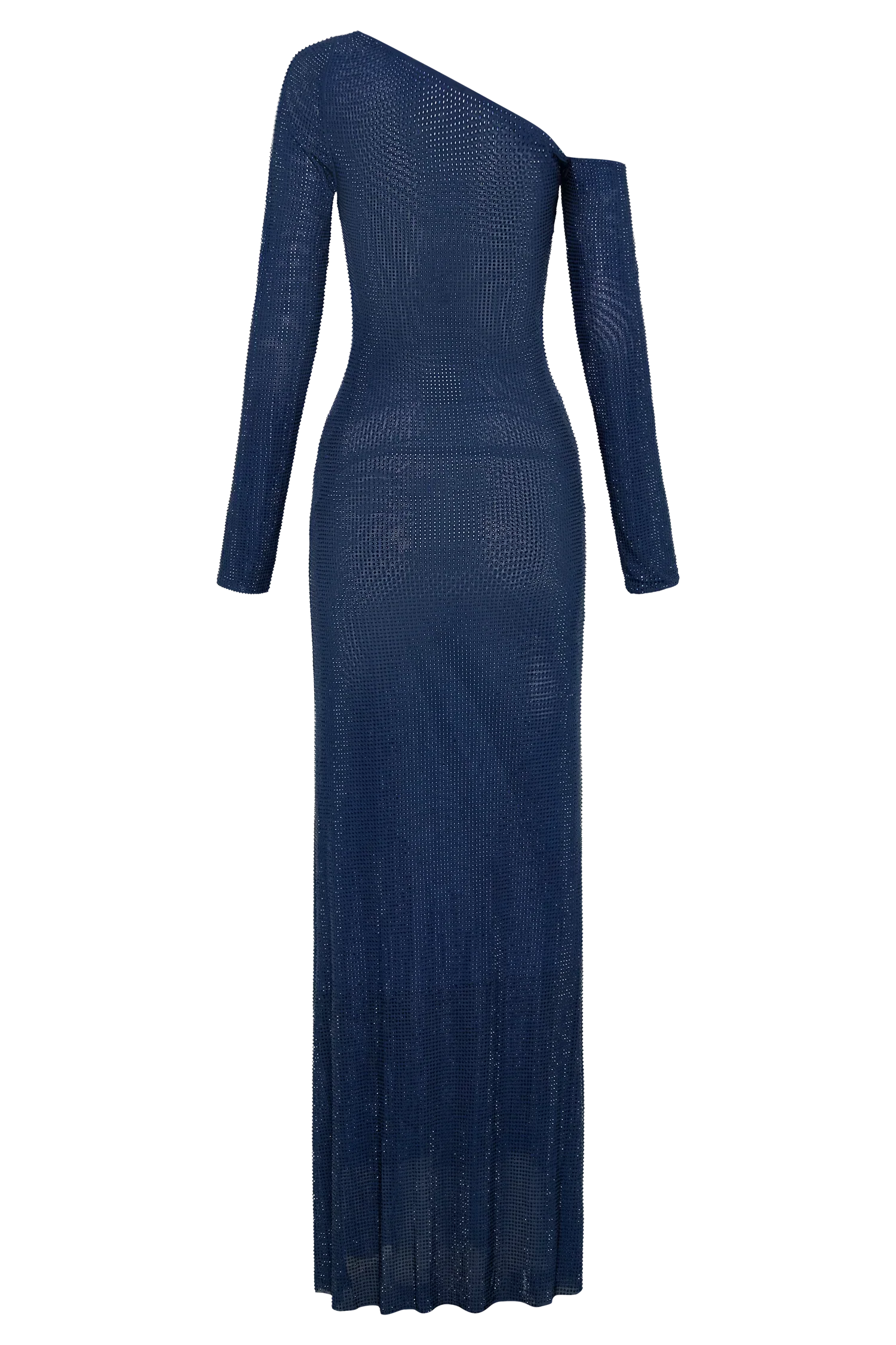 Marcia Diamante Long Sleeve Maxi Dress - Navy