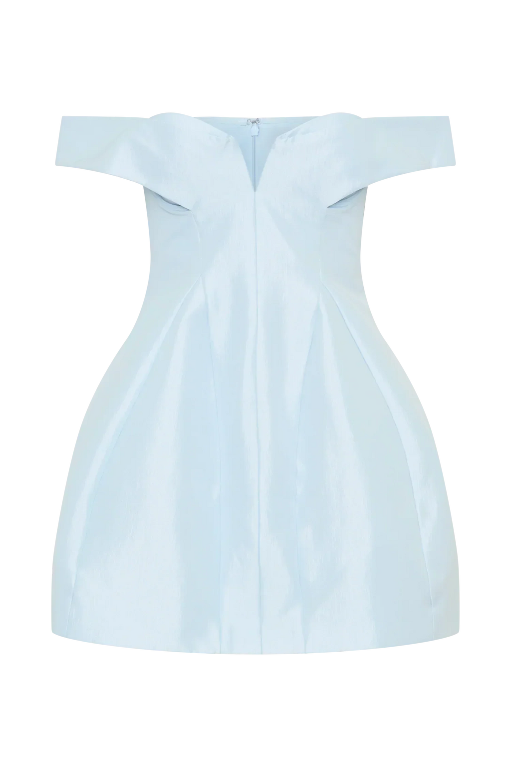 Diana Off Shoulders Mini Dress - Powder Baby Blue