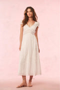 Suvi Cotton Midi Dress - White