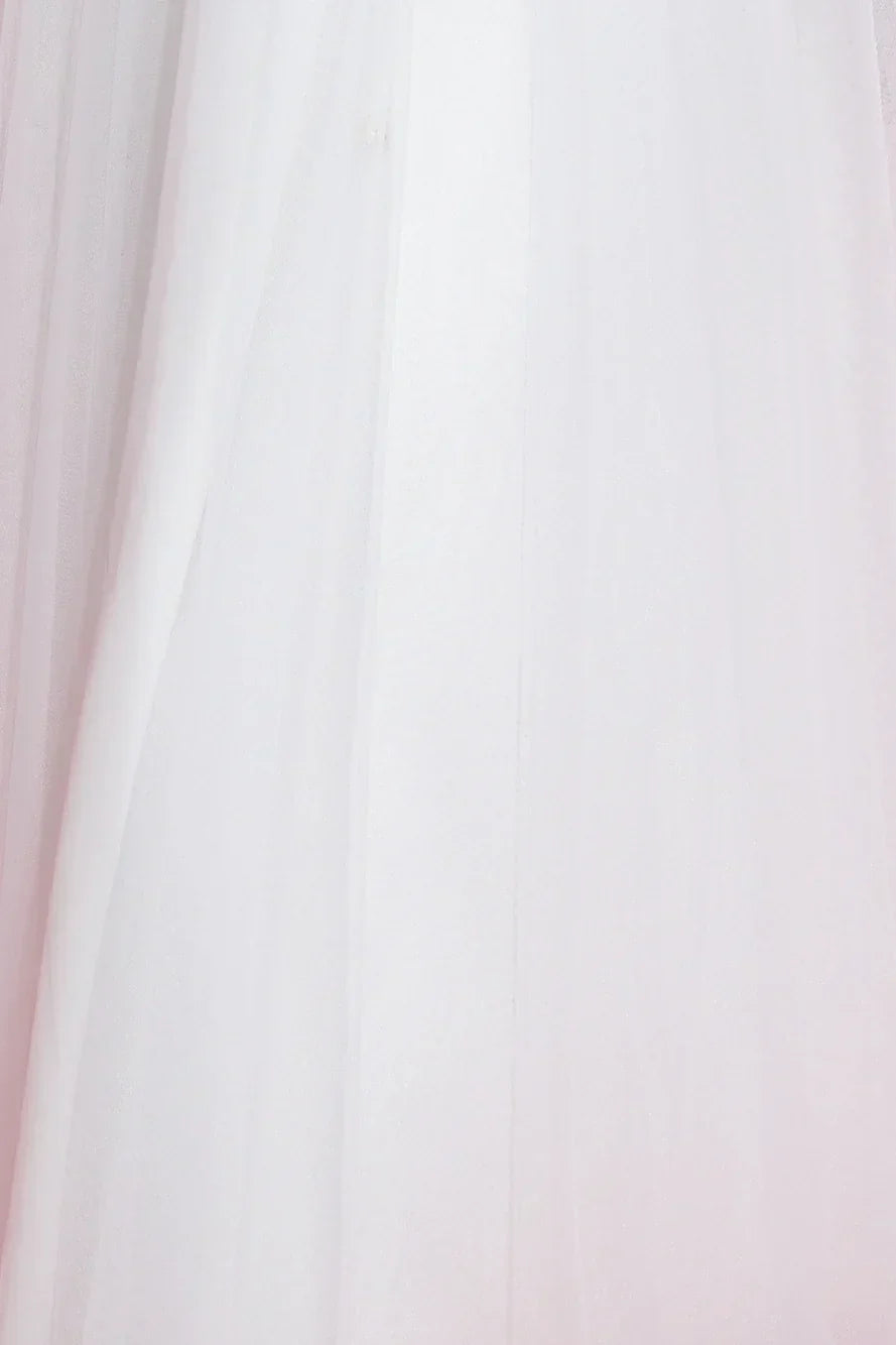 Bells Are Ringing Tulle Midi Dress White