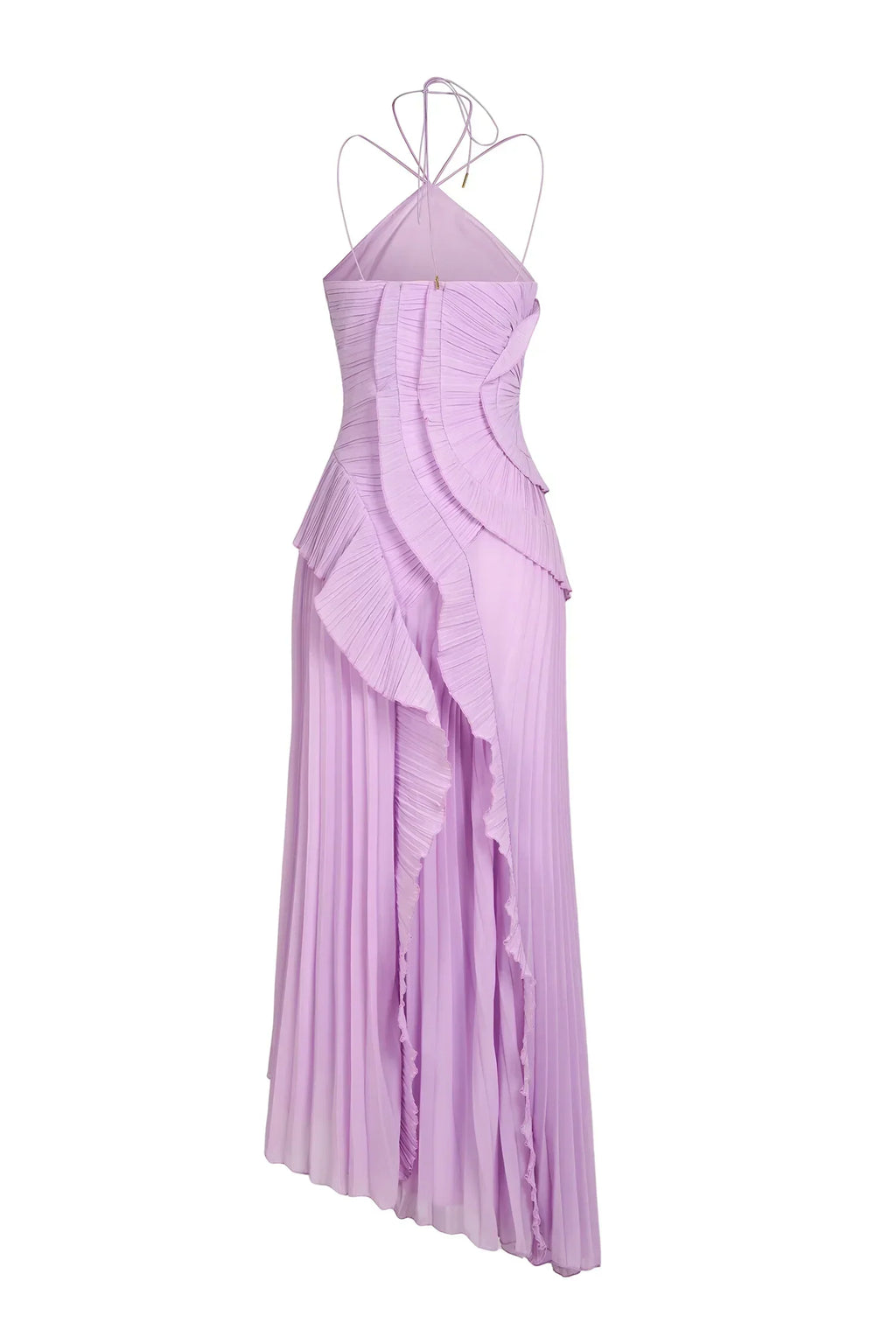 Eliza Pleated Ruffled Maxi Dress