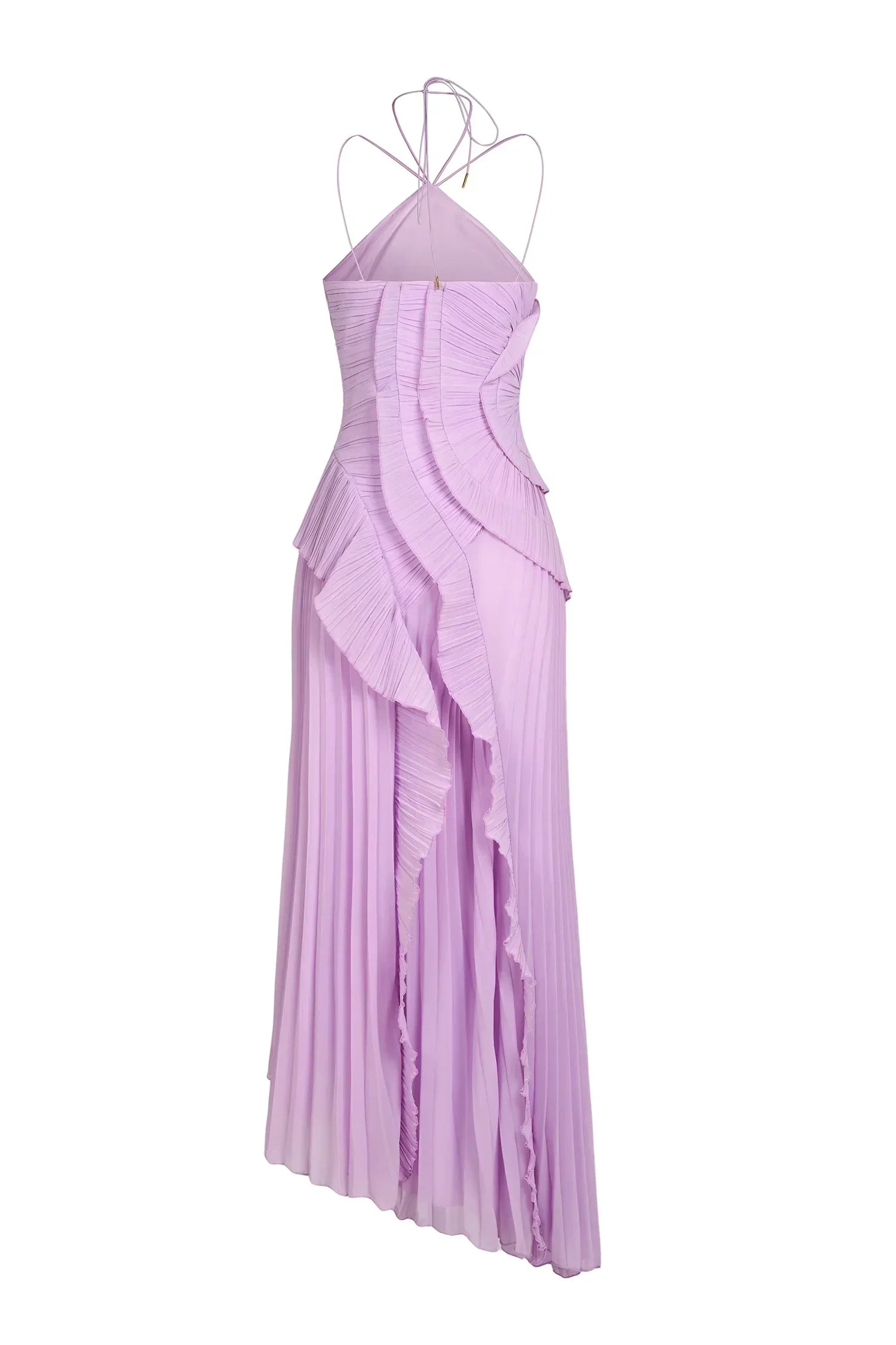 Eliza Pleated Ruffled Maxi Dress