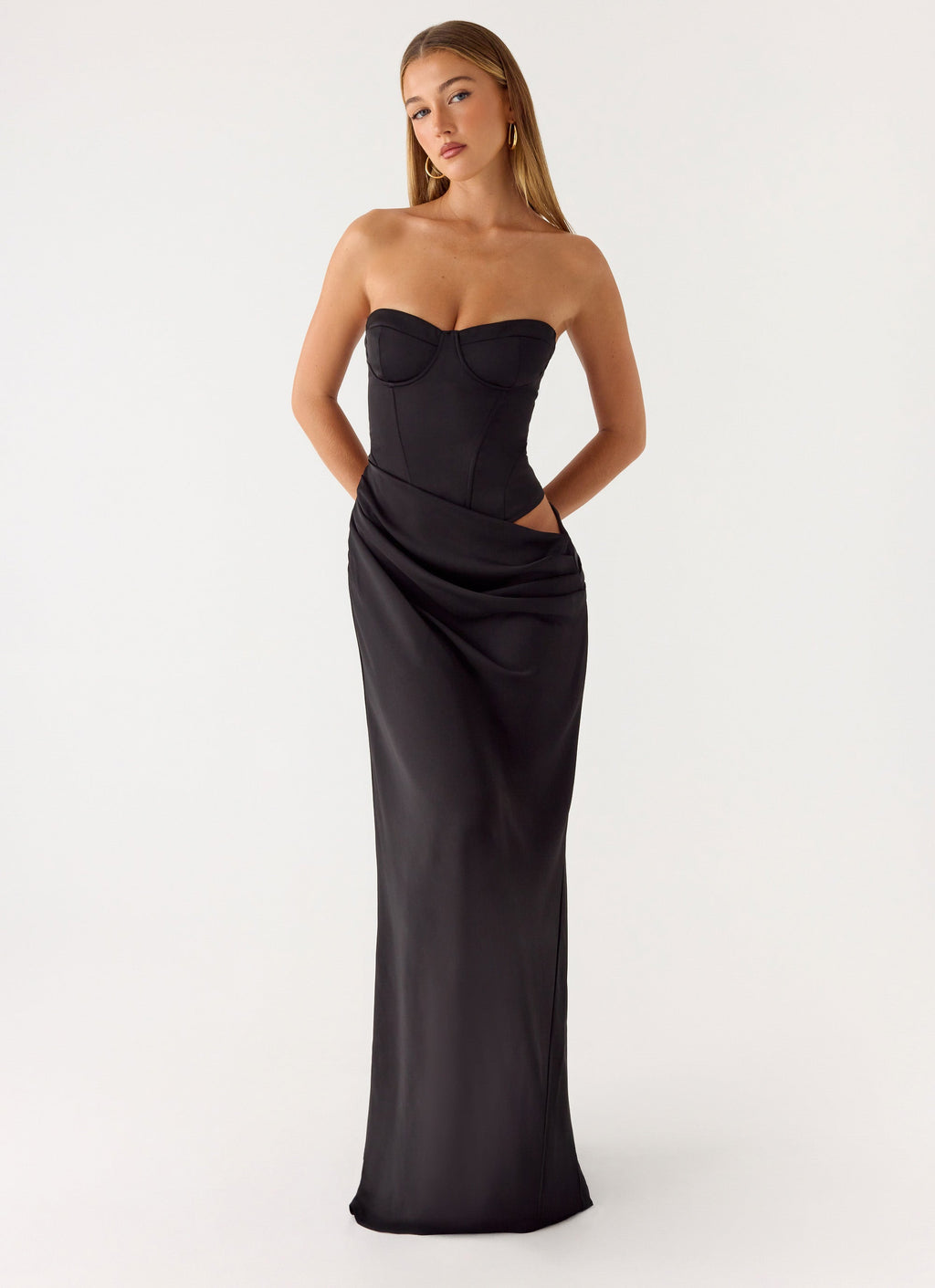 Emory Corset Maxi Dress Black
