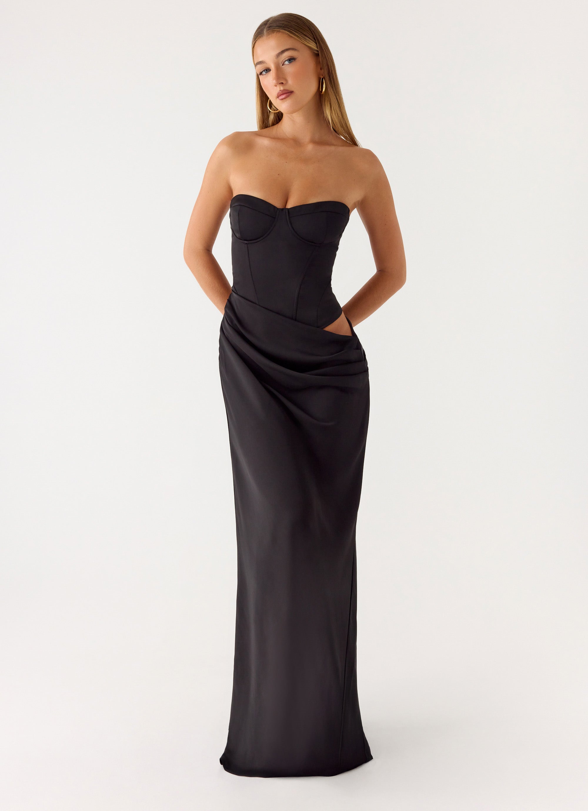 Emory Corset Maxi Dress Black