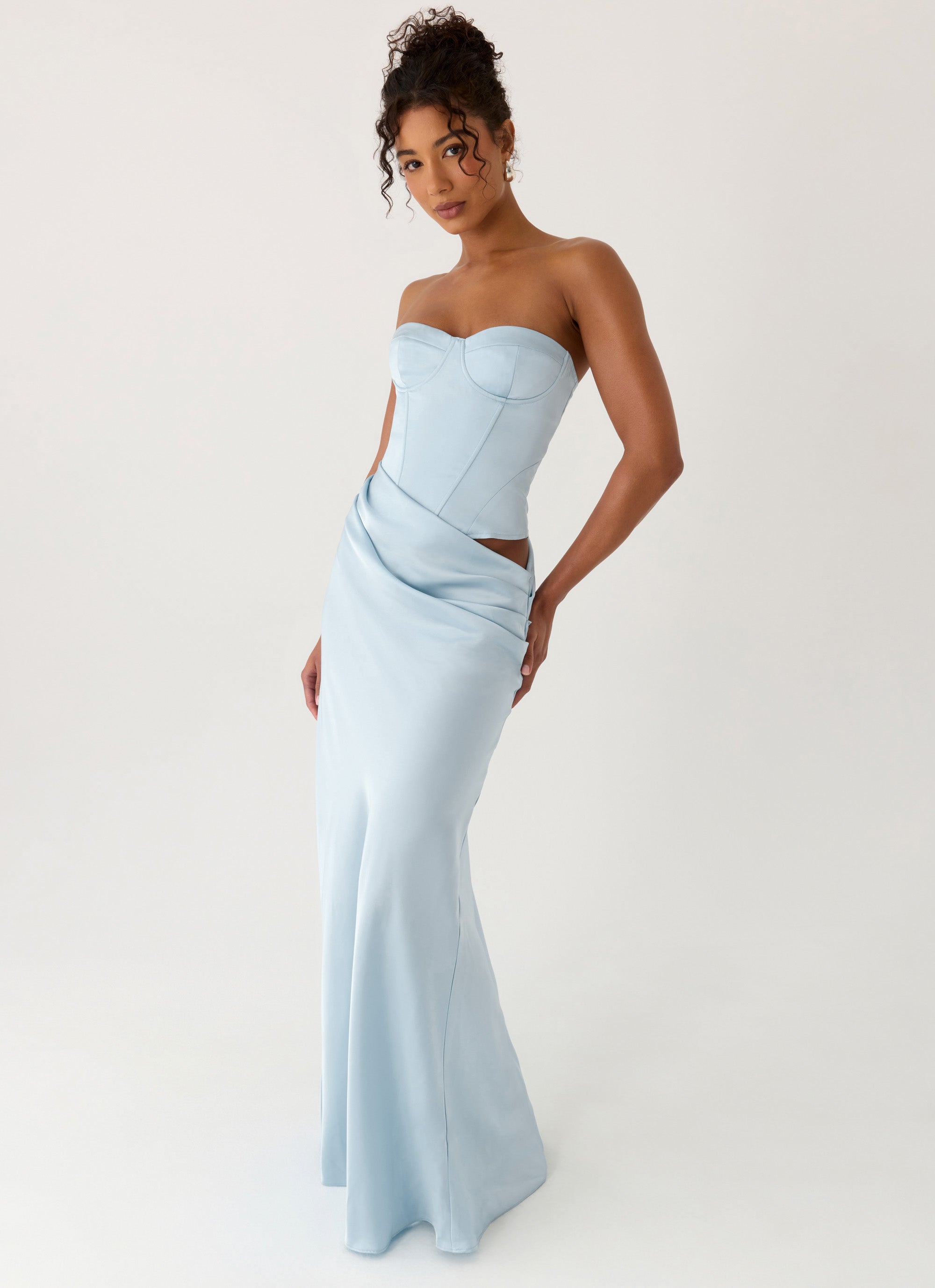 Emory Corset Maxi Dress Blue