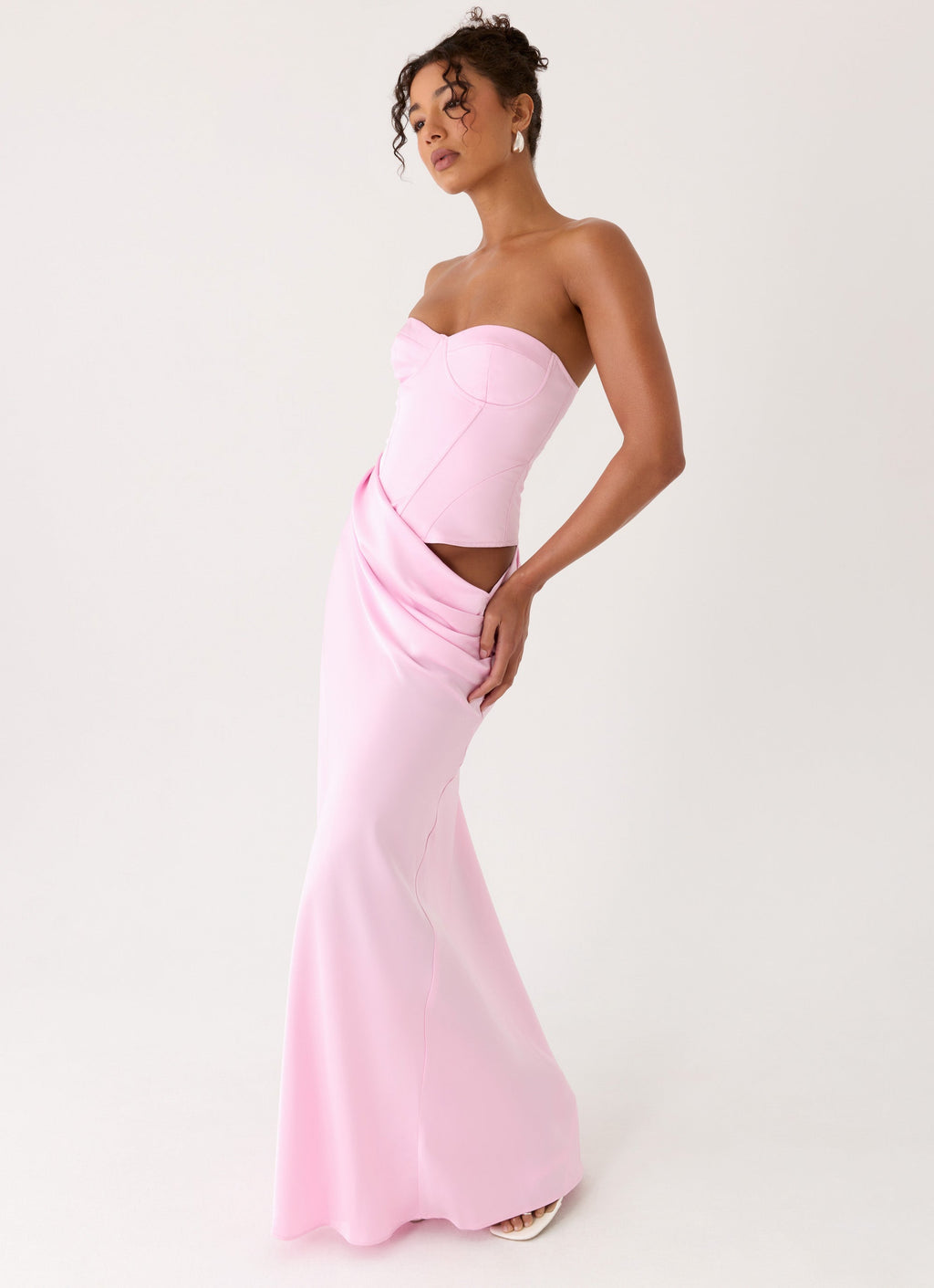 Emory Corset Maxi Dress Pink