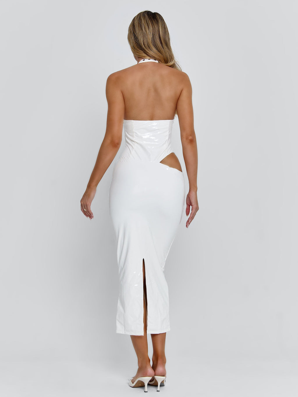 Evalee White Midi Dress