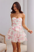 Sunlit Serendipity Strapless Mini Dress