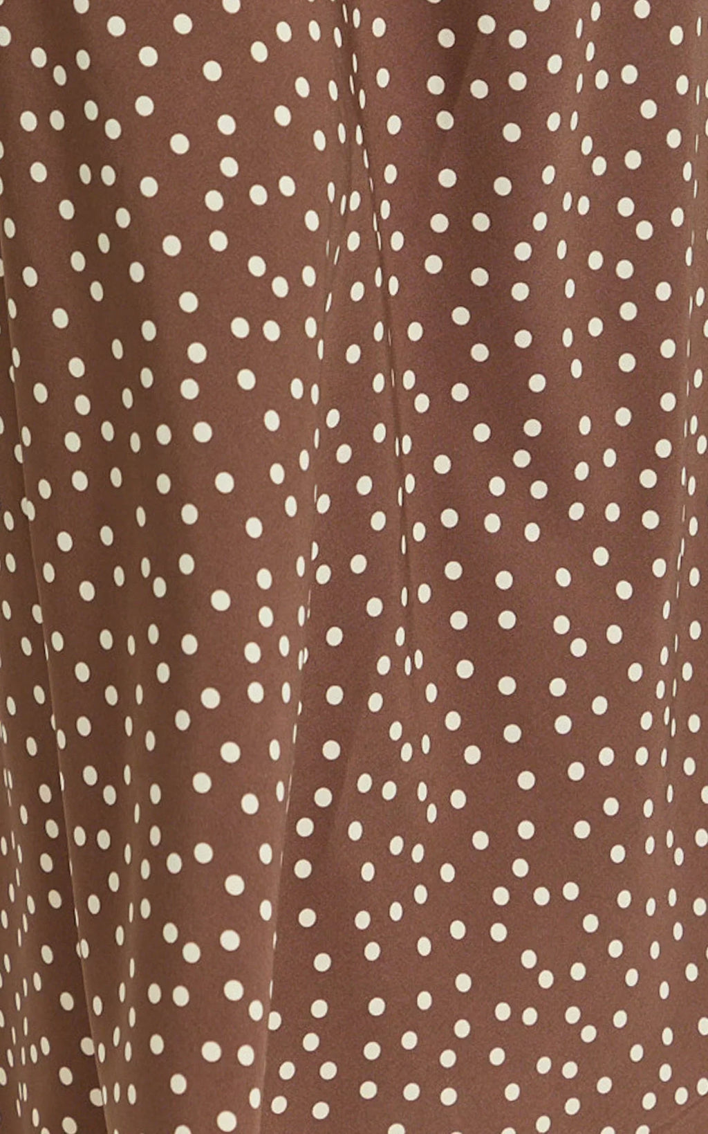 Ruby Maxi Skirt - High Waisted Bias Cut Skirt in Chocolate Polka Dot
