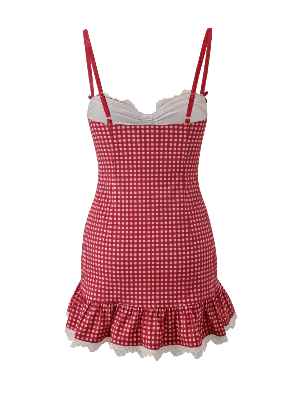 Emmaline Mini Dress - Red Gingham