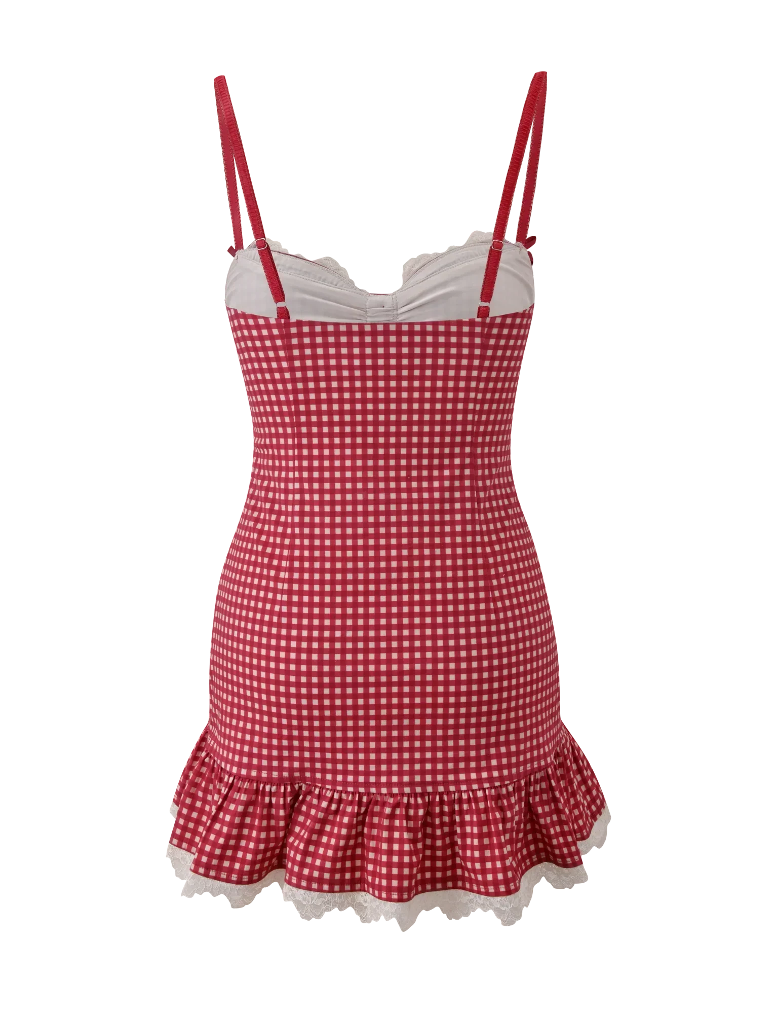 Emmaline Mini Dress - Red Gingham