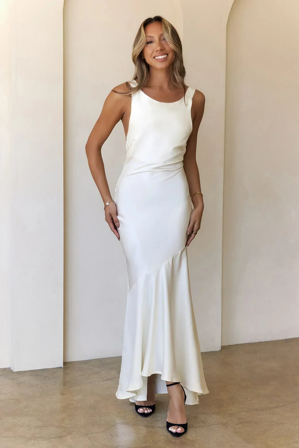 Bespoke Beauty Satin Maxi Dress