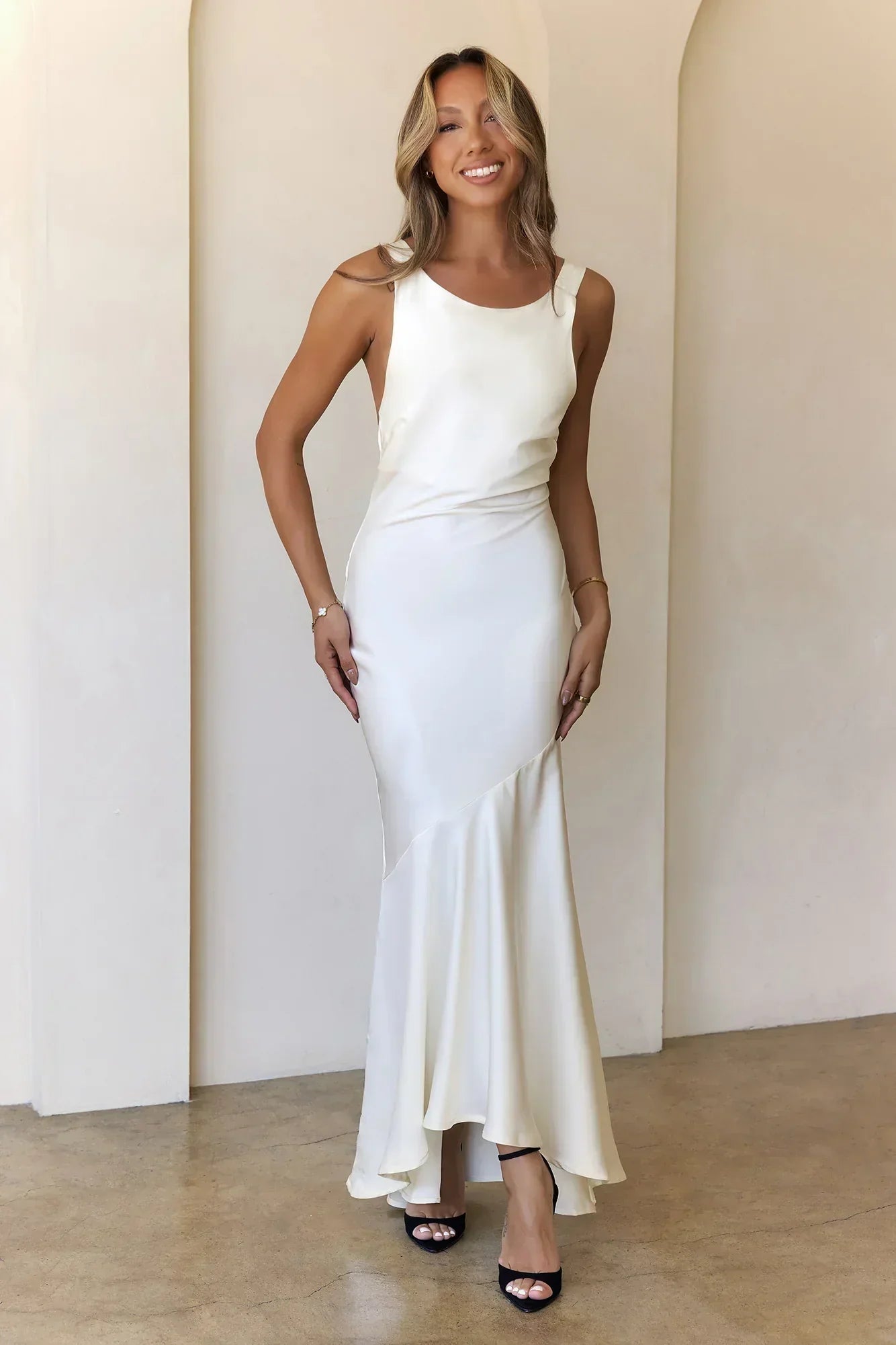Bespoke Beauty Satin Maxi Dress